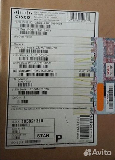 Маршрутизатор Cisco ASR1002-X NEW