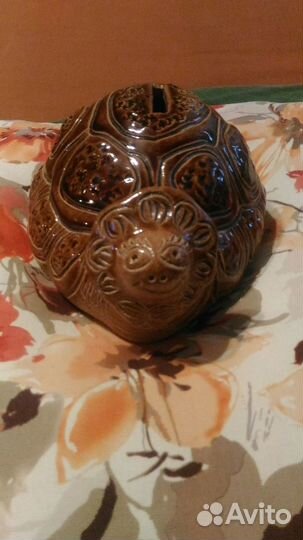 Копилка-черепаха керамическая