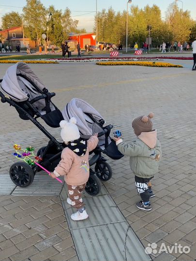 Коляска для двойни riko taim