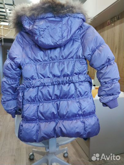 Пуховик зимний на девочку 128 см