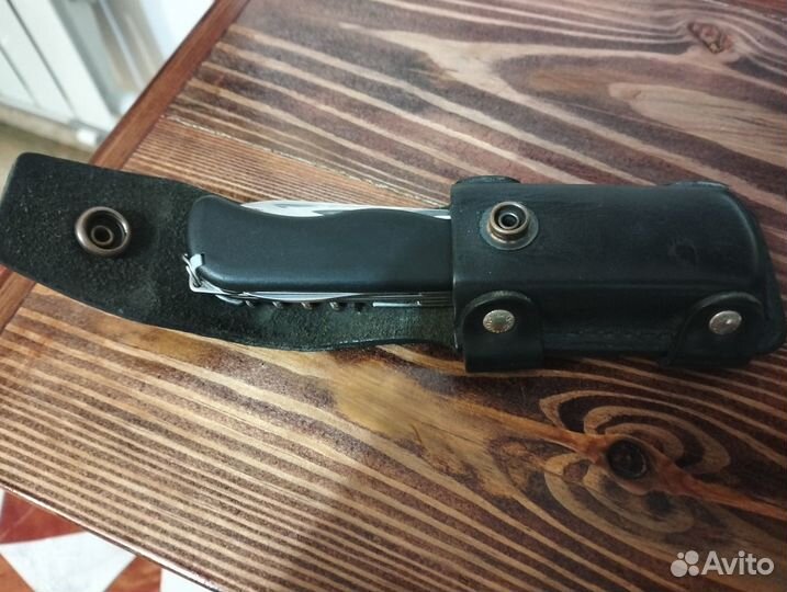 Нож складной victorinox Forester с кожаным чехлом