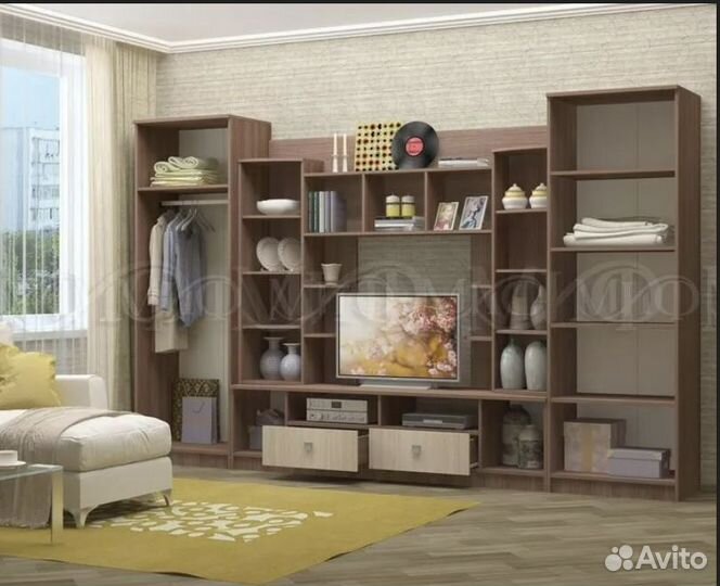 Стенка 3400 метра в цвете сандал