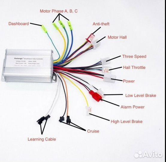 Контроллер для электросамоката 36/48v-350w