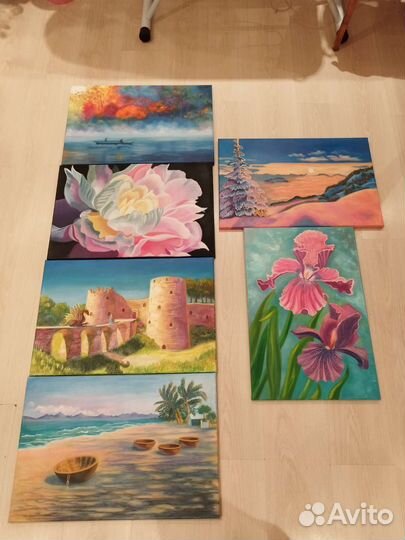 Картина маслом на холсте цветы