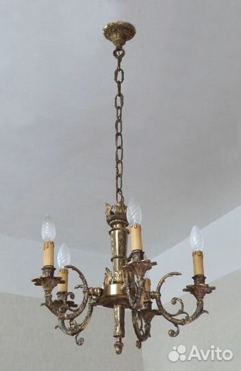 Антикварная люстра. Ампир. Италия