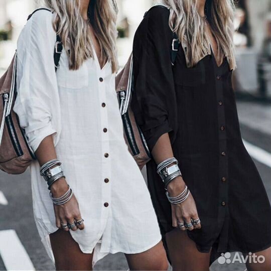 Рубашка удлиненная