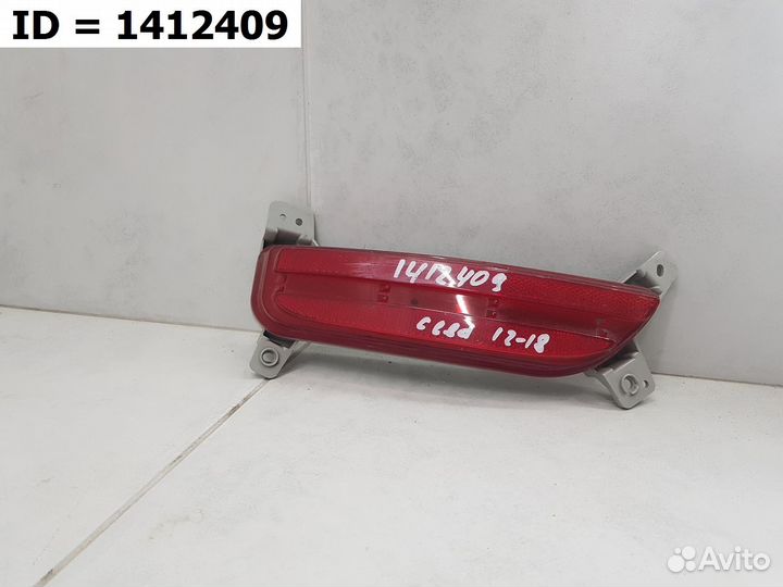 Светоотражатель катафот заднего бампера левый Kia