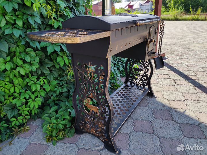 Мангал с казаном «Античный-3 плюс» 6 мм