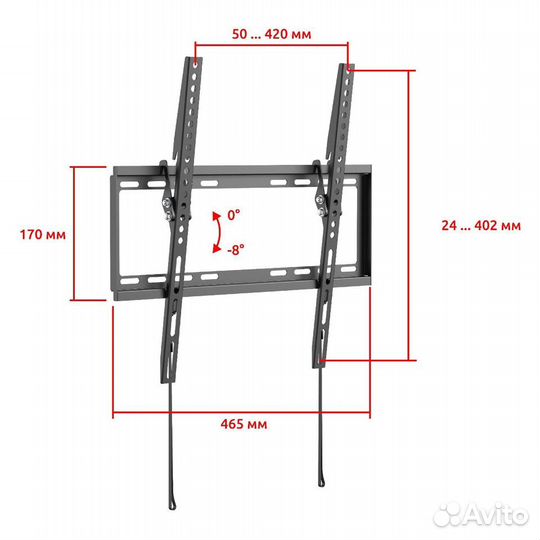 Кронштейн для тв наклонный Uniteki TM1506