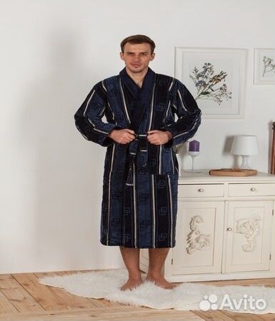 Халат махровый мужской (Турция), р-р 56-58, 60-62