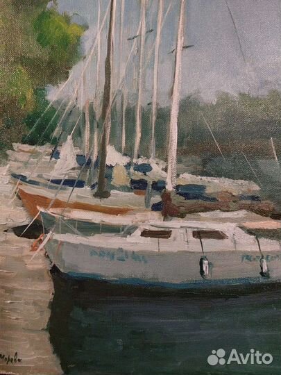 Картина маслом на холсте35х25 и 45х35 Нева