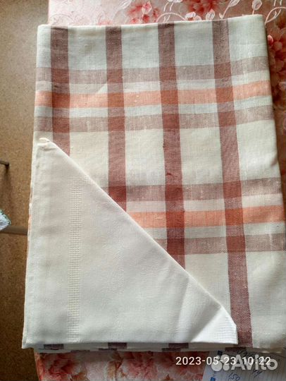 Скатерть льняная новая СССР с сафетками