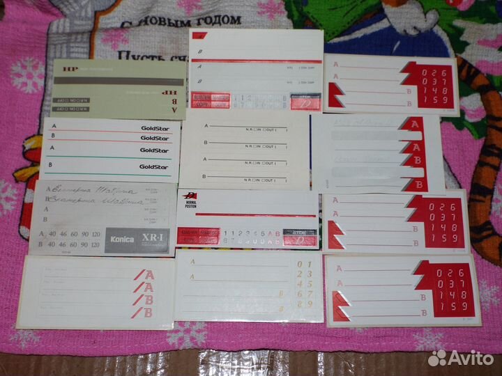 Вкладыши с наклейками для аудиокассет 12 штук