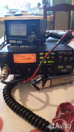 Автомобильная рация с антенной