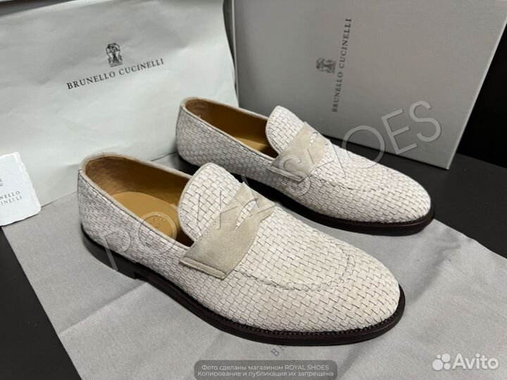 Лоферы мужские Brunello Cucinelli плетёные