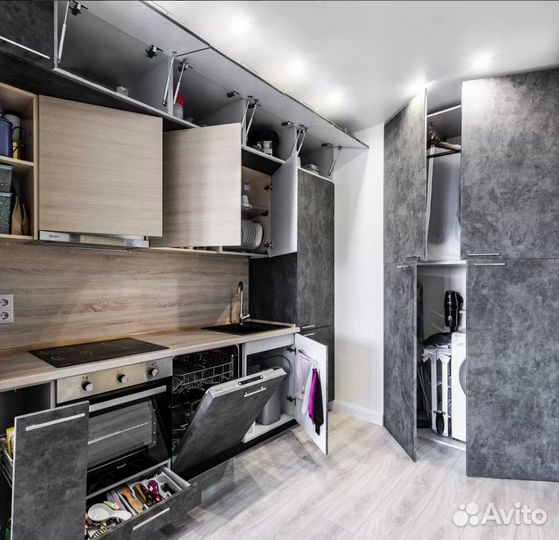 Кухонный гарнитур серый цена за всё