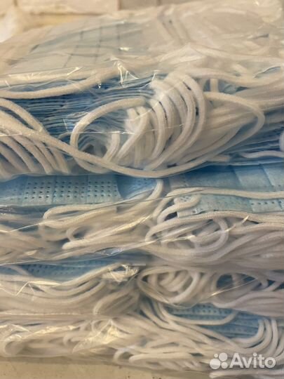 Медицинские маски трехслойные пачка/50шт