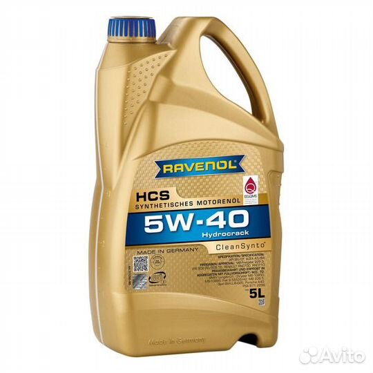 Масло моторное HCS SAE 5W-40 (5Л) NEW Ravenol