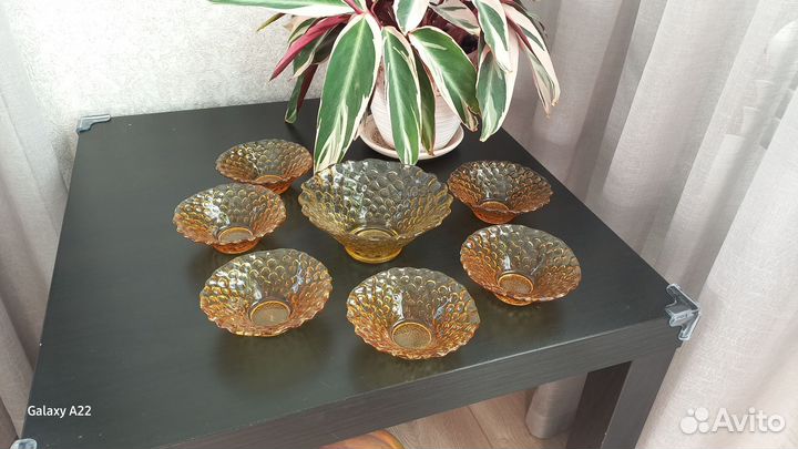 Набор конфетница и 6 розеток