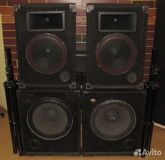 Колонки Pro 1760W 4шт Акустика Bravy C-Mark Стойки