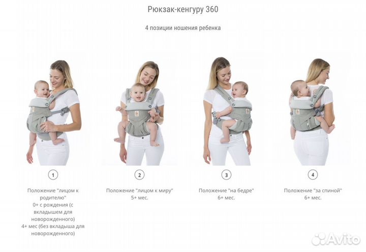 Новый рюкзак переноска Ergobaby 360 (5,5 -20 кг)