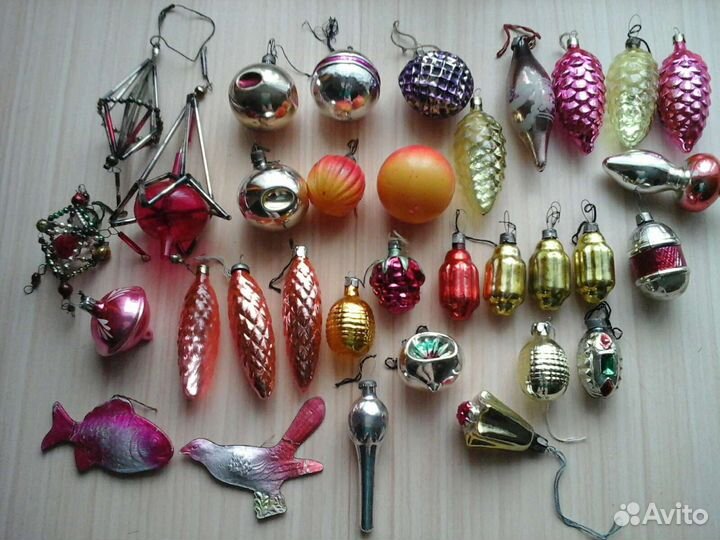 Ёлочн.картонн.и стекл.игрушки- 50-х, 60-x, 70-x г