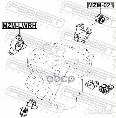 MZM-lwrh febest подушка двигателя правая