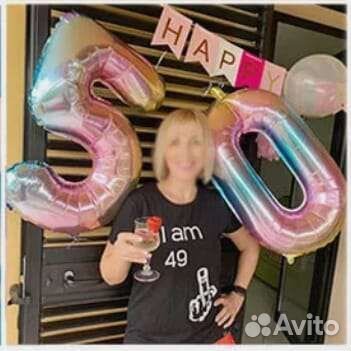 Юбилей 50 лет- декорация из шаров - цифр