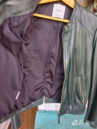 Кожаная куртка Mango