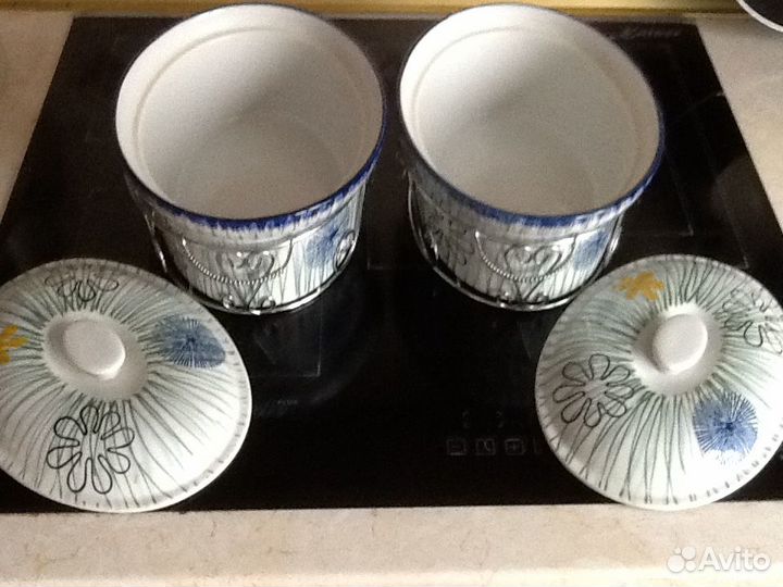 2 формы для запекания тушения с крышками керамика