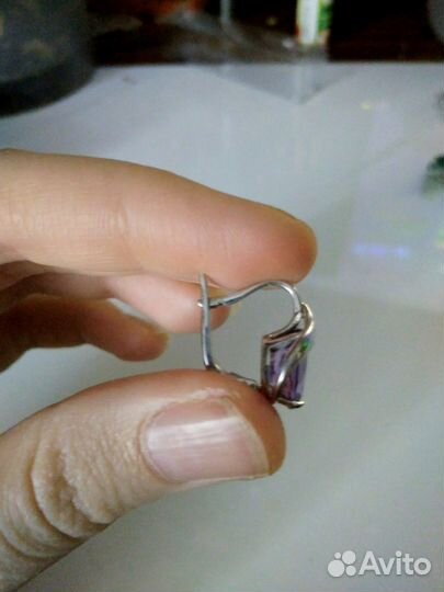 Комплект серебро 925 с аметистом