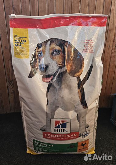 Новый сухой корм Hills хиллс д щенков курица 18 кг