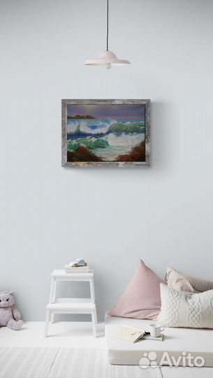 Картина маслом Морская живопись Морская волна