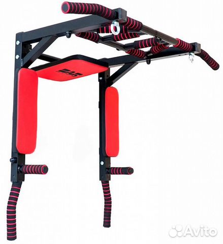 Турник 3в1 Premium 2.0 Черно-Красный