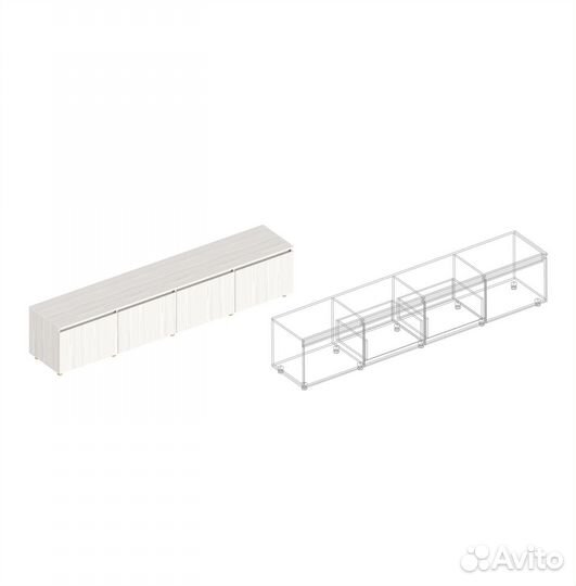 Тумба под тв Новая Белая