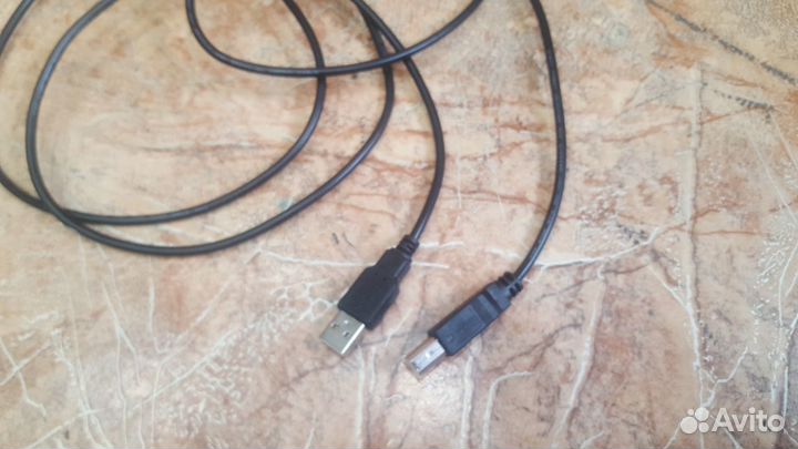 Кабель соединительный USB 2.0 A - USB 2.0 B чёрный