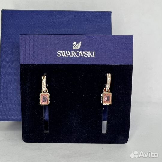 Swarovski трансформеры-серьги розовые