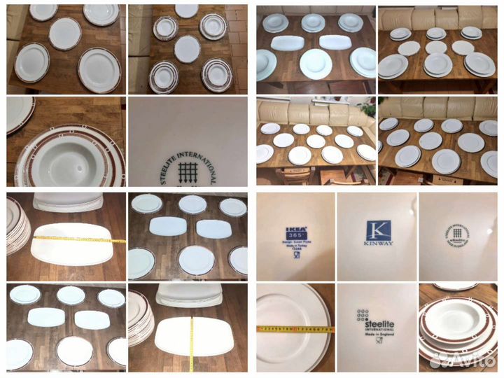 Набор столовой посуды на 12 персон Тарелки круглые