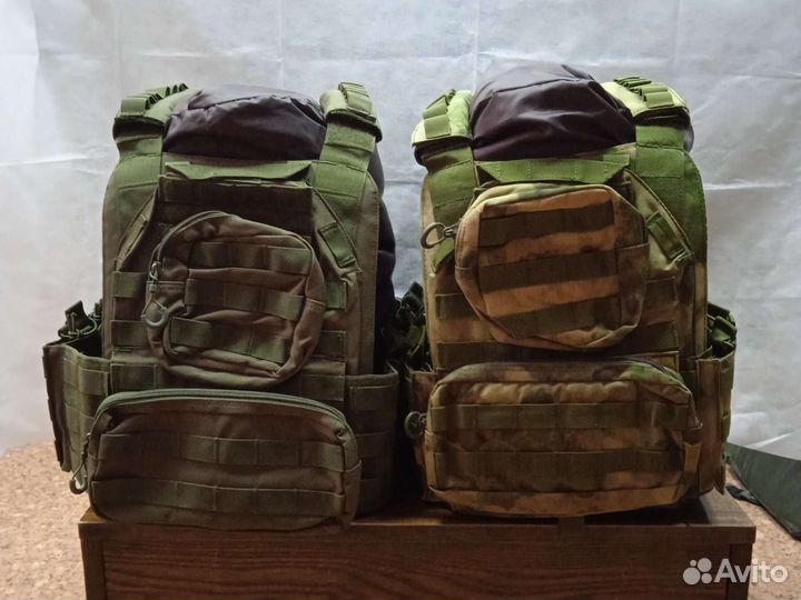 Бронежилет бр5 с плитами олива и мох Казань