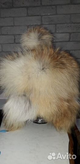 Шапка меховая кожаная