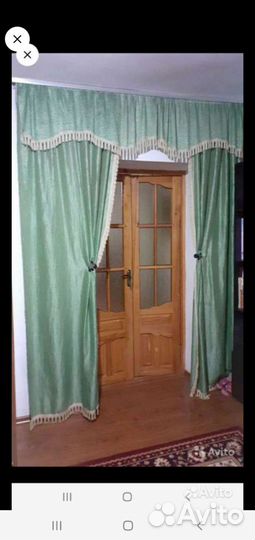 Часы и шторы