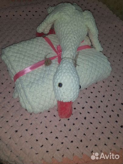 Плед детский вязаный ручная работа