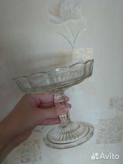 Ваза для фруктов на ножке СССР