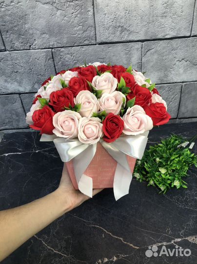 Букет из мыла мыльных роз