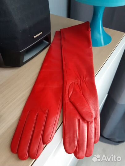 Перчатки, удлиненные, нат.кожа на подкладке. Нов