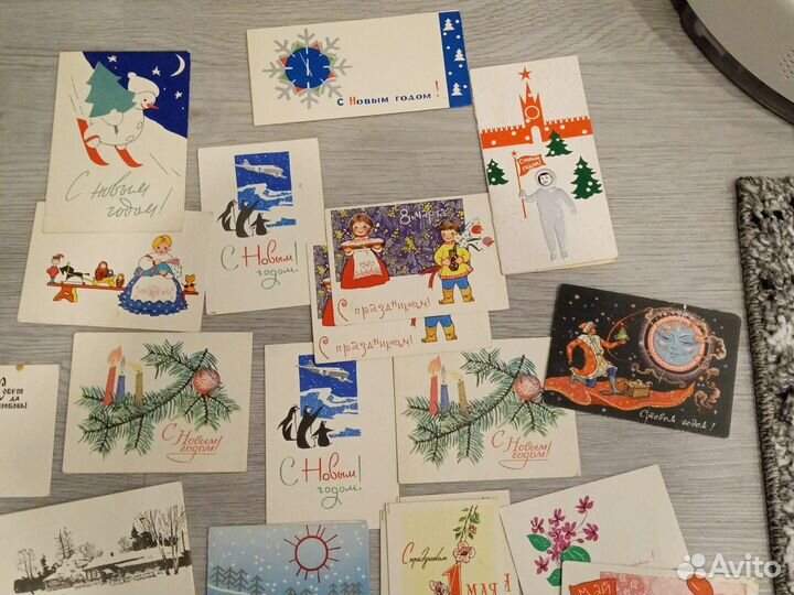 Маленькие открытки СССР чистые