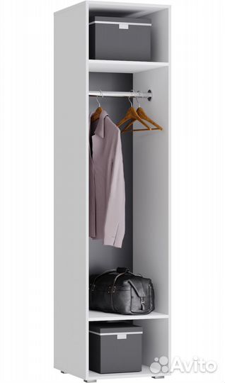 Шкаф однодверный белый глянец