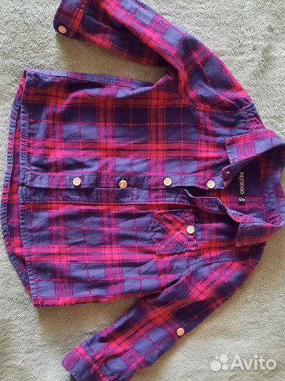 Рубашка в клетку на мальчика 80 размер