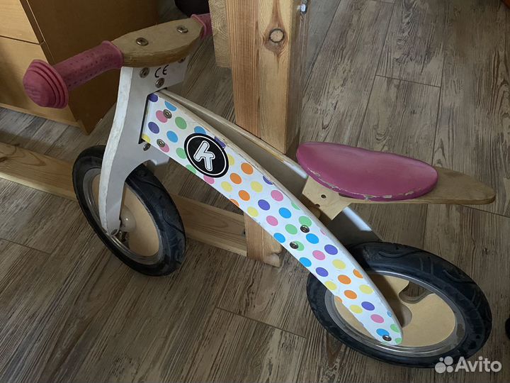 Беговел Kurve (деревянный)