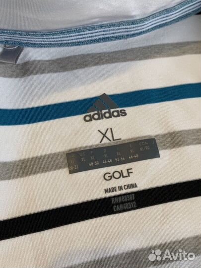 Adidas Golf Футболка с полумолнией оригинал